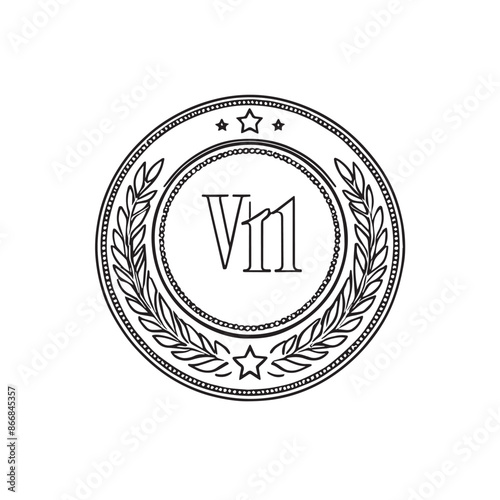 Award medal icon set. Winner or victory badge medal. Contains approved, verified, certified, star, achievement, and first medal. Vector illustration 