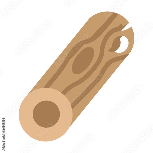 wood log Vector Flat Icon Design
