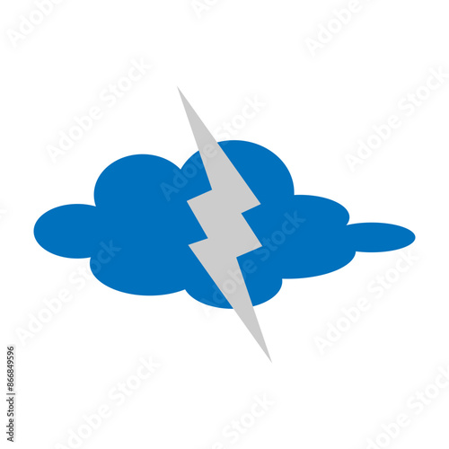 lightening Vector Flat Icon Design