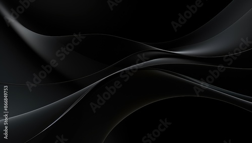 Abstract black wavy background. 3d rendering, 3d illustration.