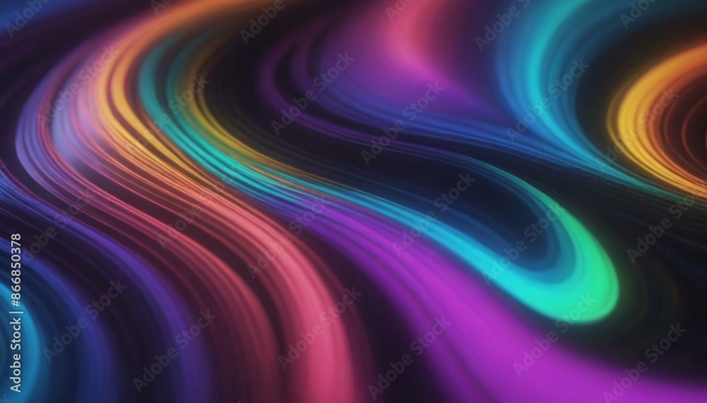 Fototapeta premium Vibrant Abstract Waves of Colorful Light and Shadow
