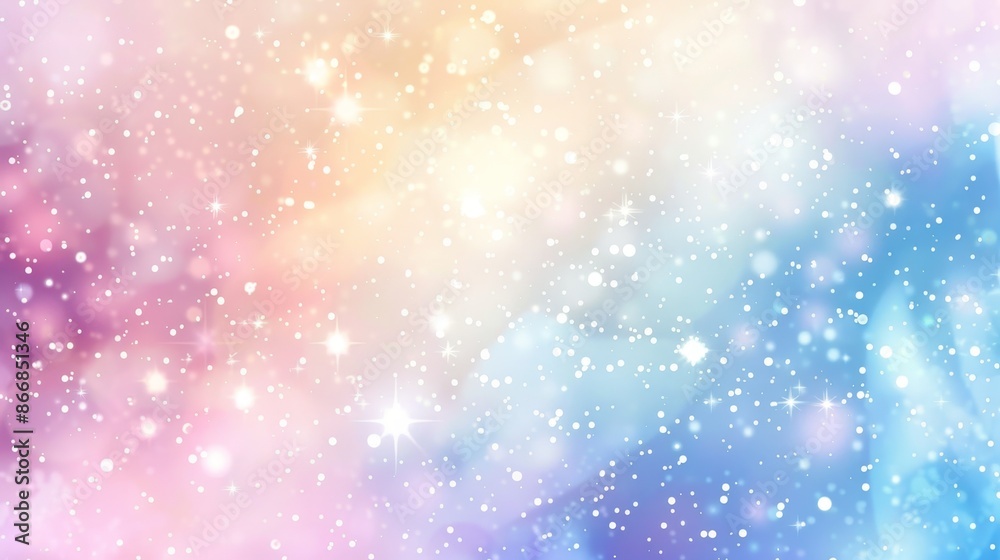 Fototapeta premium Abstract Pastel Sky with Sparkling Lights Background