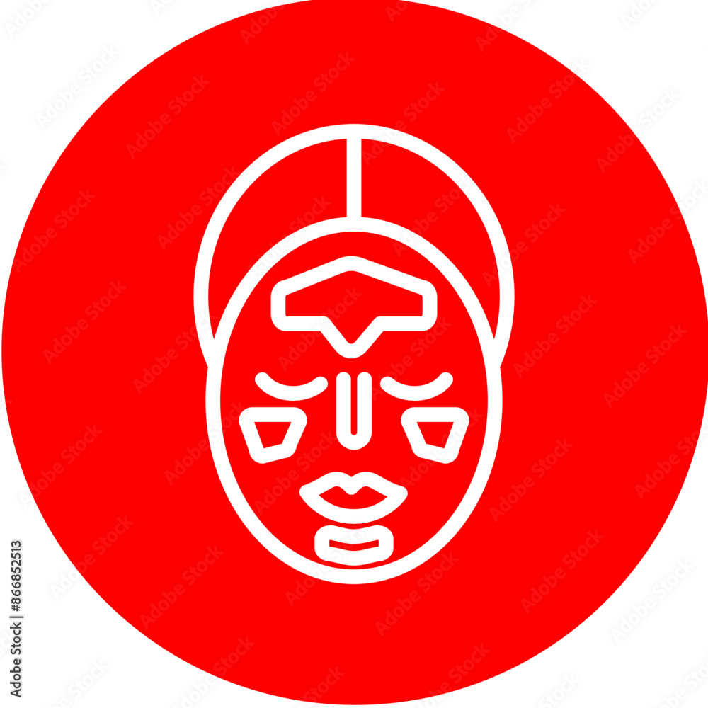 Contouring and Highlighting Line White Circle Red Contouring and Highlighting Line White Circle Red