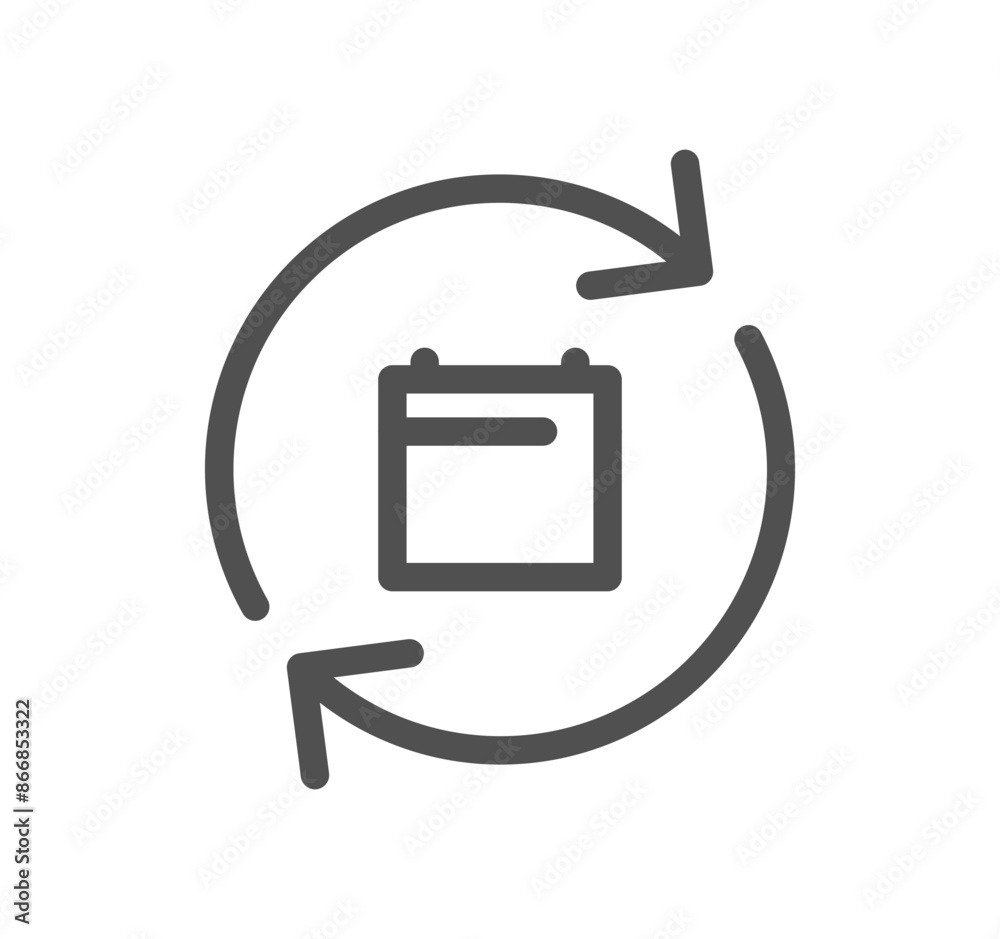 Calendar related icon outline and linear vector.	
