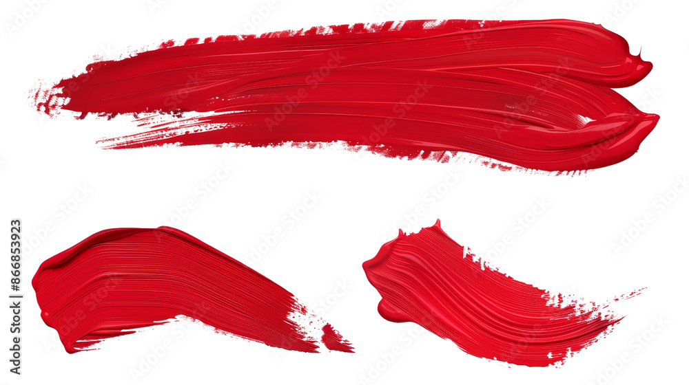 Red Paint Brush Strokes, Abstract, Artistic, Texture, Isolated on White Background, PNG File Red Paint Brush Strokes, Abstract, Artistic, Texture, Isolated on White Background, PNG File
