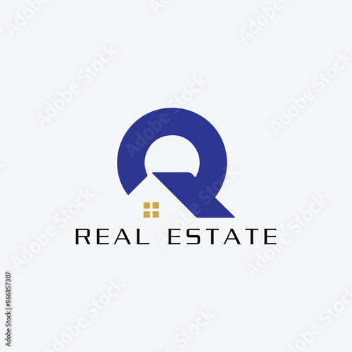 letter q home logo design vector