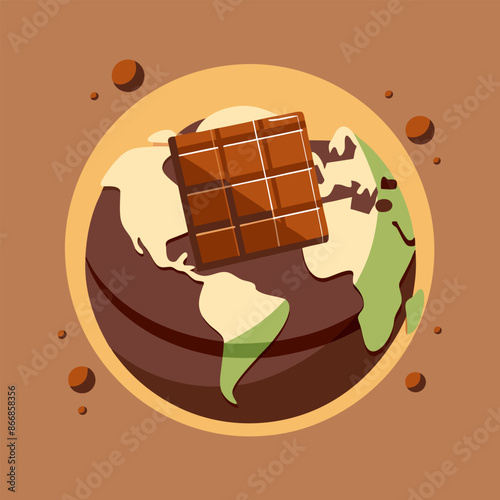 Join the world's chocolate celebration with our vector poster that highlights all its sweet moments.
