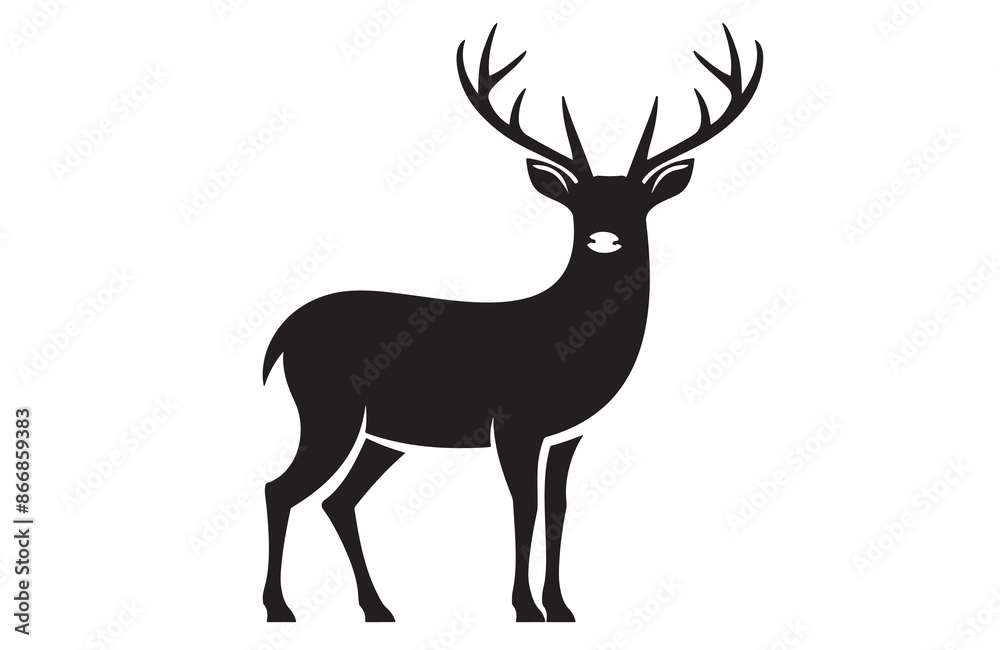 Obraz premium Deer vector and illustration, Deer in flat style image vector image