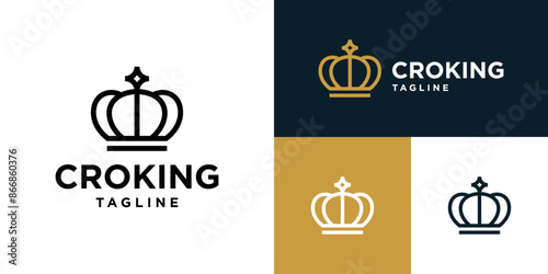 Vector design template of a simple crown logo.
King, queen, leadership, power, kingdom, throne.
Symbol icon EPS 10.