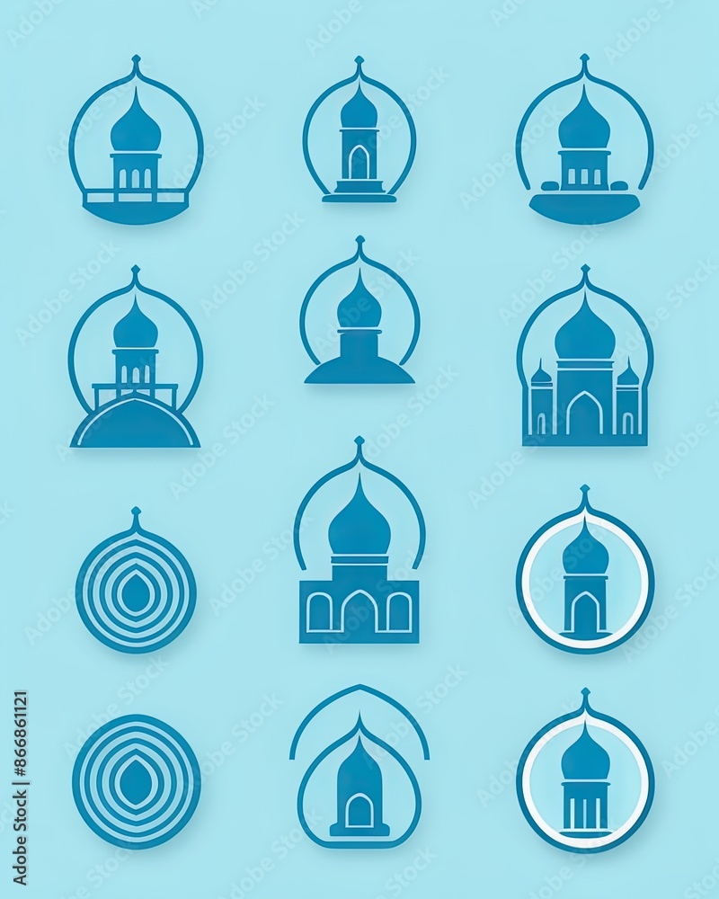 set ramadan kareem Icon Vector. set of islamic icons vector image. set ramadan kareem Icon Vector. set of islamic icons vector image.