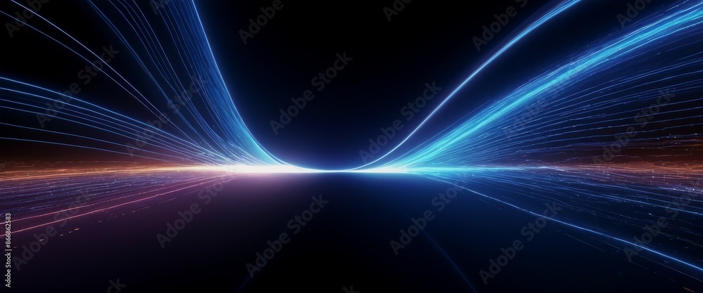 Abstract light lines of Dynamic composition in motion radiating Abstract light lines of Dynamic composition in motion radiating
