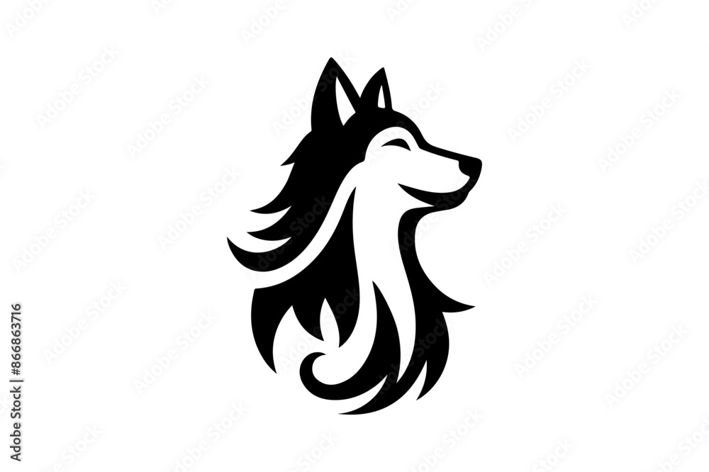Dog head icon Vector illustration Silhouette simple Dog head icon Vector illustration Silhouette simple