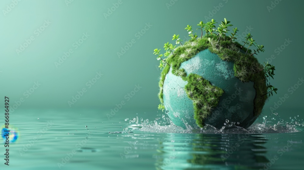 Fototapeta premium World water day graphic design background with copy space