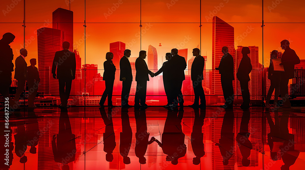 Business meeting highlighting entrepreneurship innovation and leadership showcasing a strategic networking session in a corporate environment Business meeting highlighting entrepreneurship innovation and leadership showcasing a strategic networking session in a corporate environment