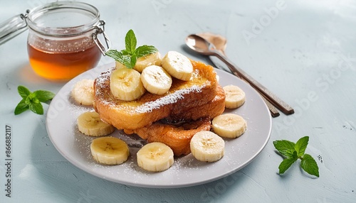 Pankeke desayuno saludable miel photo