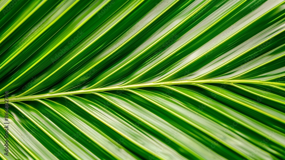 Green tropical plant close-up