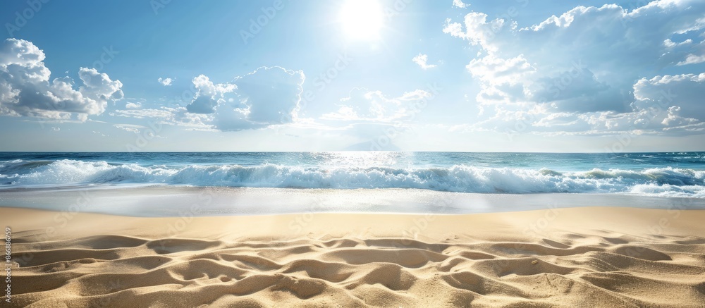Fine sand on the beach under the summer sun Fine sand on the beach under the summer sun