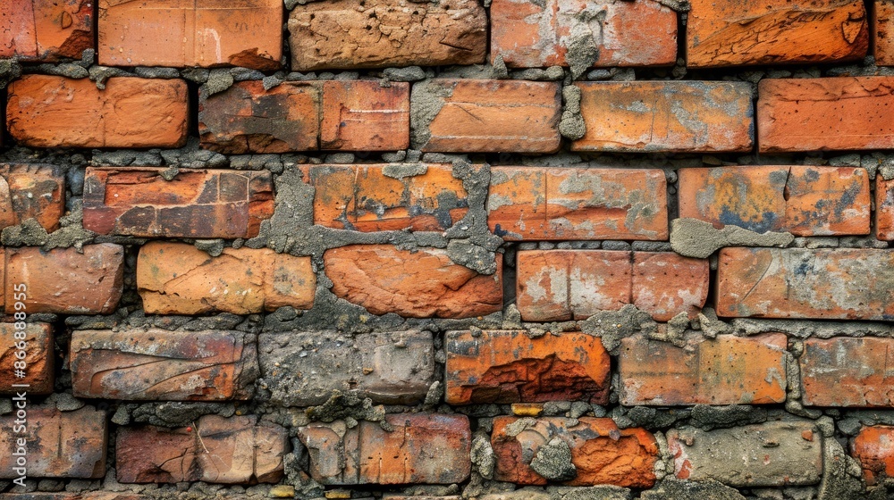 Obraz premium Construction of brick wall background