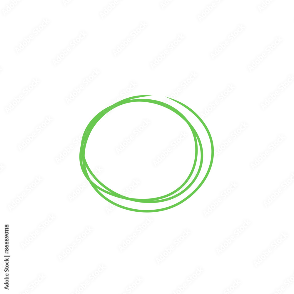 handdrawn green circle handdrawn green circle