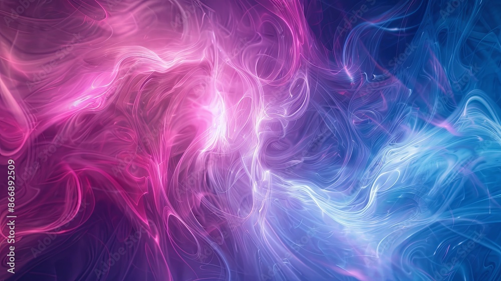Fototapeta premium Abstract Colorful Swirls of Pink and Blue Smoke. Vibrant Background Image