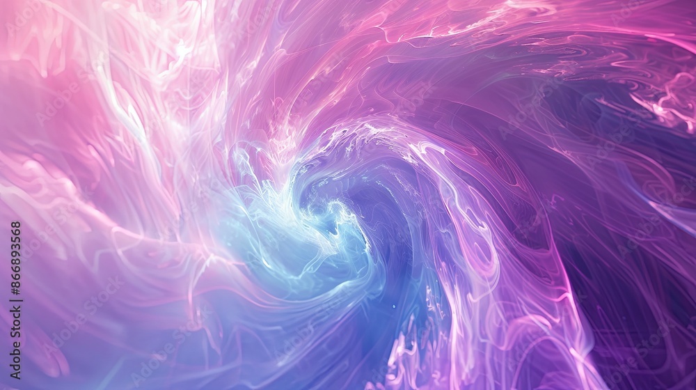 Fototapeta premium Abstract Swirling Pastel Nebula, Vibrant Purple and Blue Background Image