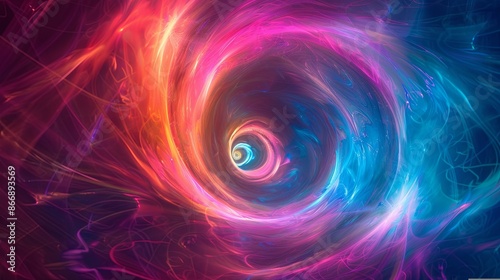 Abstract Swirl of Vibrant Colors. A Digital Art Background