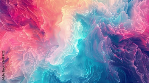 Vivid and Colorful Abstract Swirls, Digital Art Background