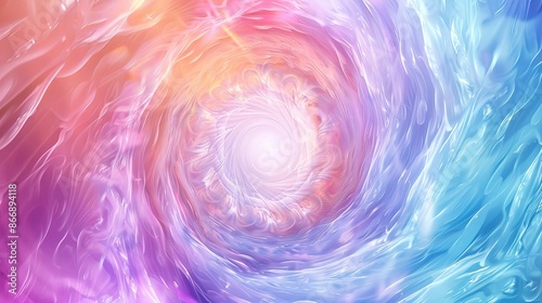 Abstract Swirl of Pastel Colors.  A Journey Through Time and Space