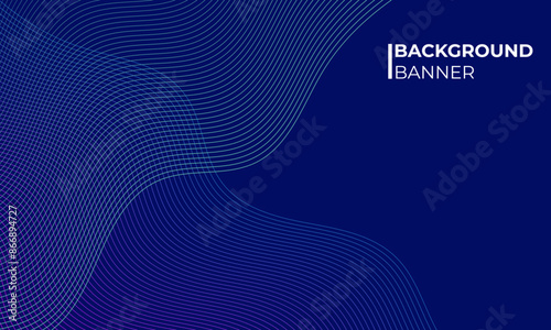 Curved thin lines. Abstract linear striped color background for banner, poster, social media. Deform the waves. Vector illustration. EPS 10