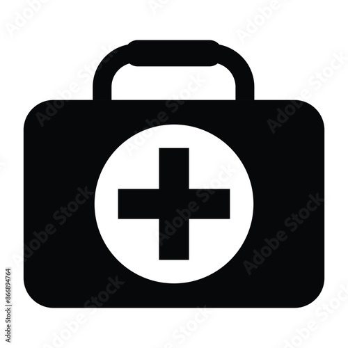 Set of First aid box icons. First aid kit, Medical care bag symbol collection. Vector Illustration.