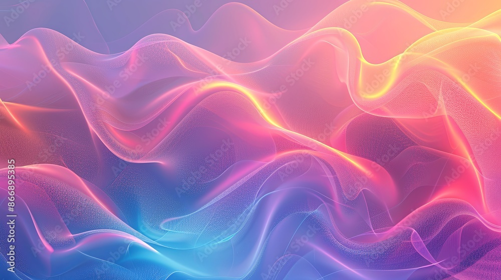 Abstract vibrant colorful background with flowing lines and waves. Concept of energy, motion, art, and creativity.