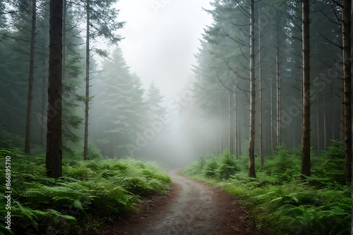 Misty Forest Morning