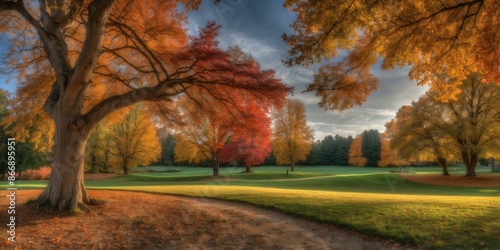 autumn photo of a beautiful wide format image of a cou background