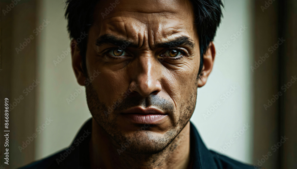 Person with suspicious doubt expression Person with suspicious doubt expression