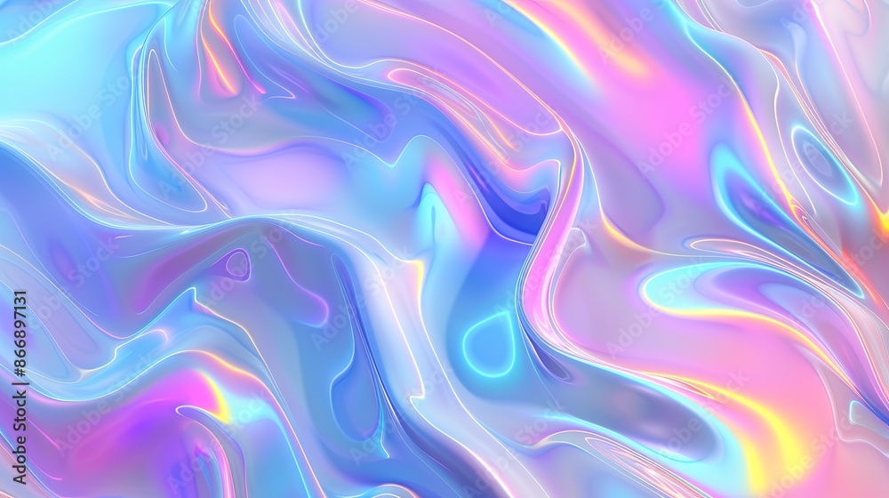 Abstract holographic iridescent foil background. Soft pastel colors, wavy texture. Modern trendy design. Abstract holographic iridescent foil background. Soft pastel colors, wavy texture. Modern trendy design.