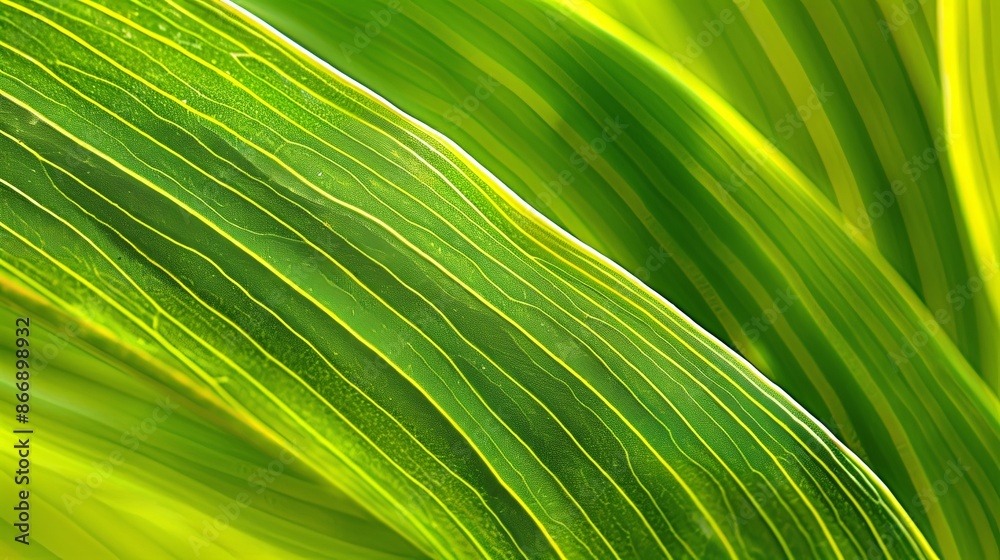 Green tropical plant close-up Green tropical plant close-up