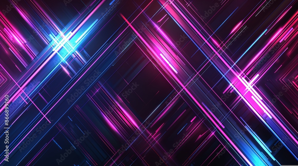 Abstract Neon Lights Background. Glowing Pink and Blue Lines, Futuristic, Technology, Cyberpunk Abstract Neon Lights Background. Glowing Pink and Blue Lines, Futuristic, Technology, Cyberpunk
