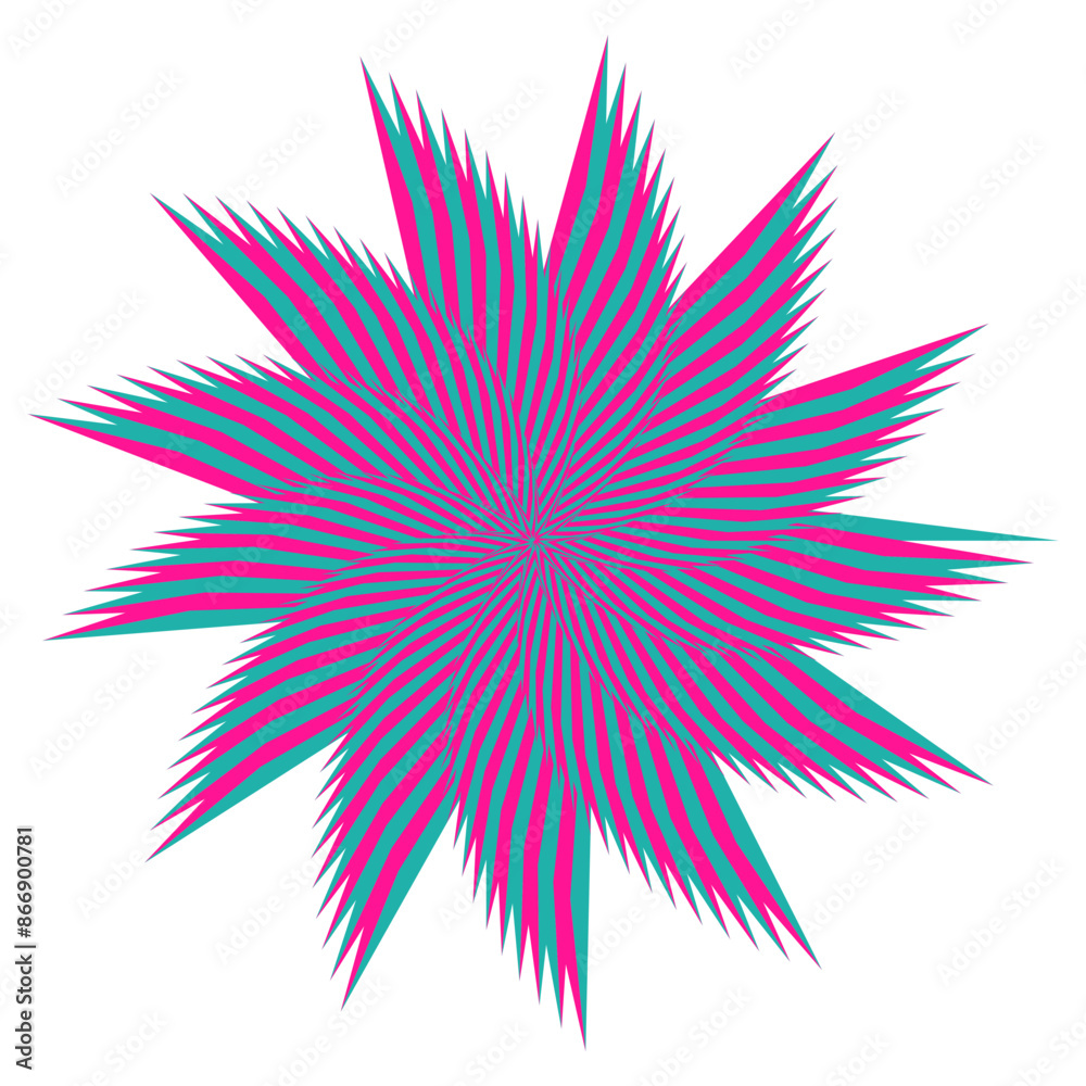 Fototapeta premium An abstract retro psychedelic spiral shape design element.