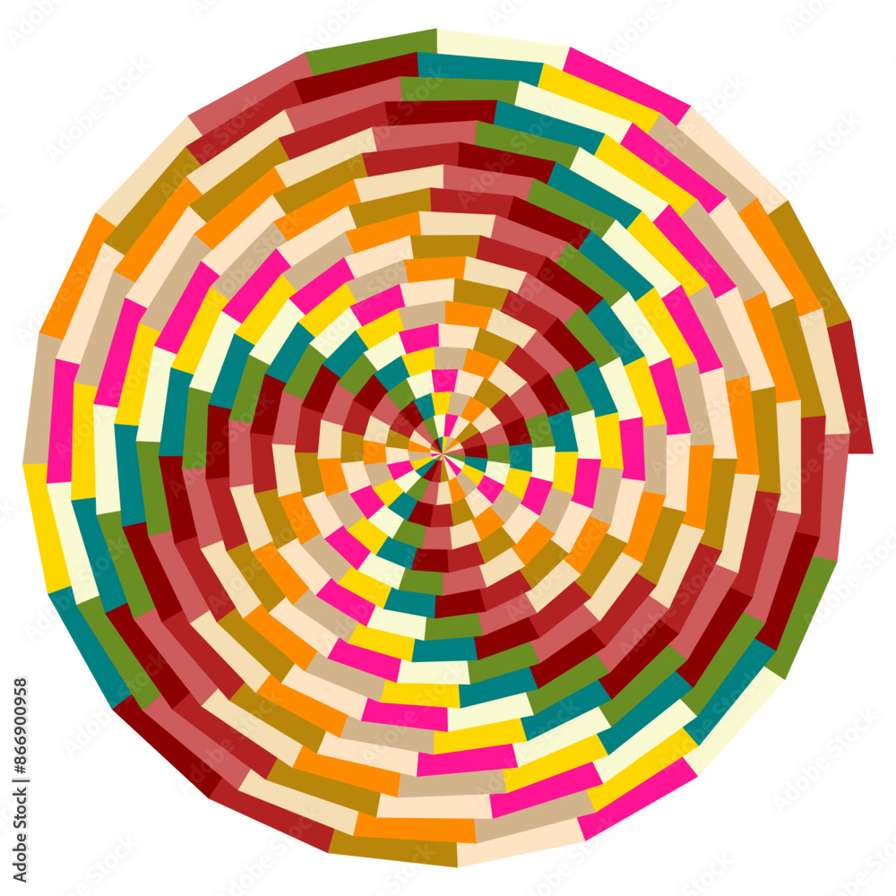 Obraz premium An abstract retro psychedelic spiral shape design element.