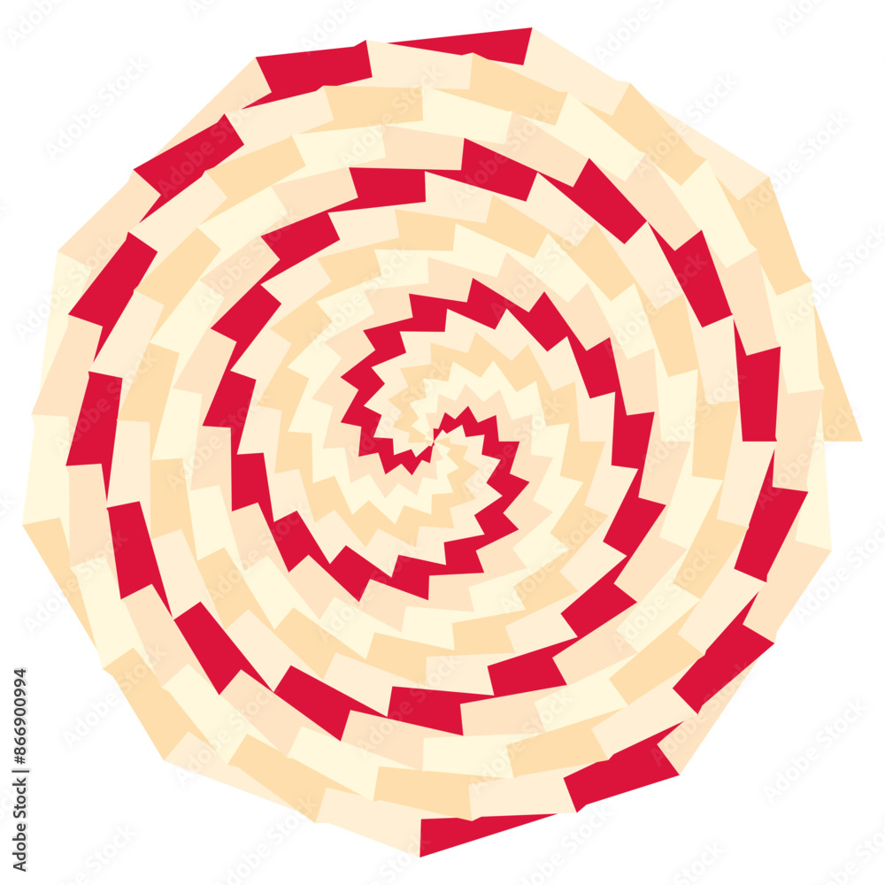 An abstract retro psychedelic spiral shape design element. An abstract retro psychedelic spiral shape design element.