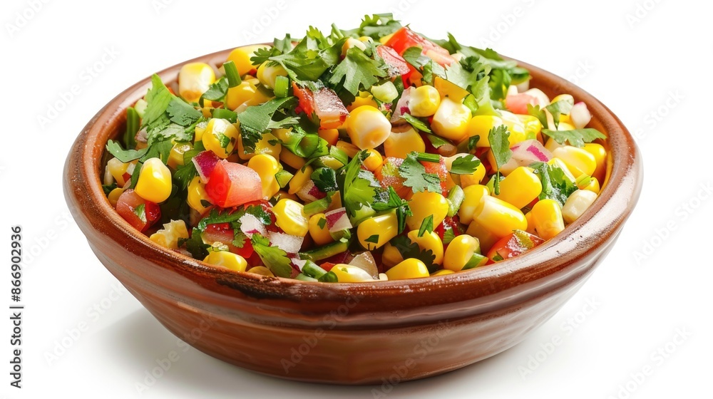 Wooden Bowl with Corn and Vegetables Wooden Bowl with Corn and Vegetables