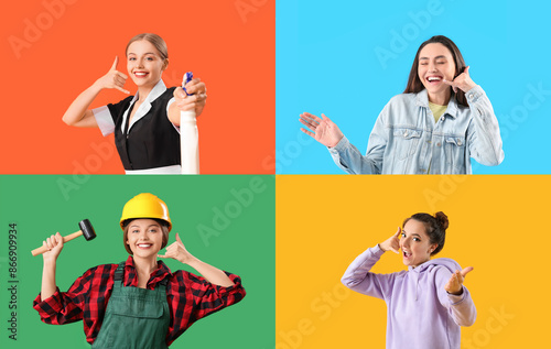 Collage of different women ...