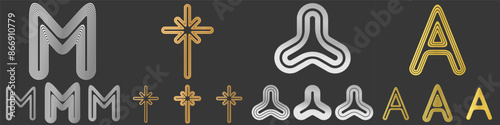 Line logo design collection