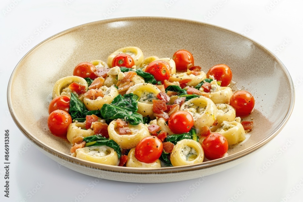 Flavorful Cavatelli with Gorgonzola, Cherry Tomatoes, and Pancetta: A Delicious Dish Flavorful Cavatelli with Gorgonzola, Cherry Tomatoes, and Pancetta: A Delicious Dish