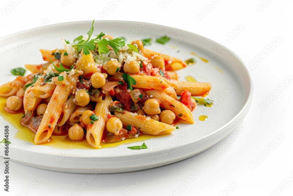 Hearty Chickpea Tomato Sauce with Al Dente Penne Hearty Chickpea Tomato Sauce with Al Dente Penne