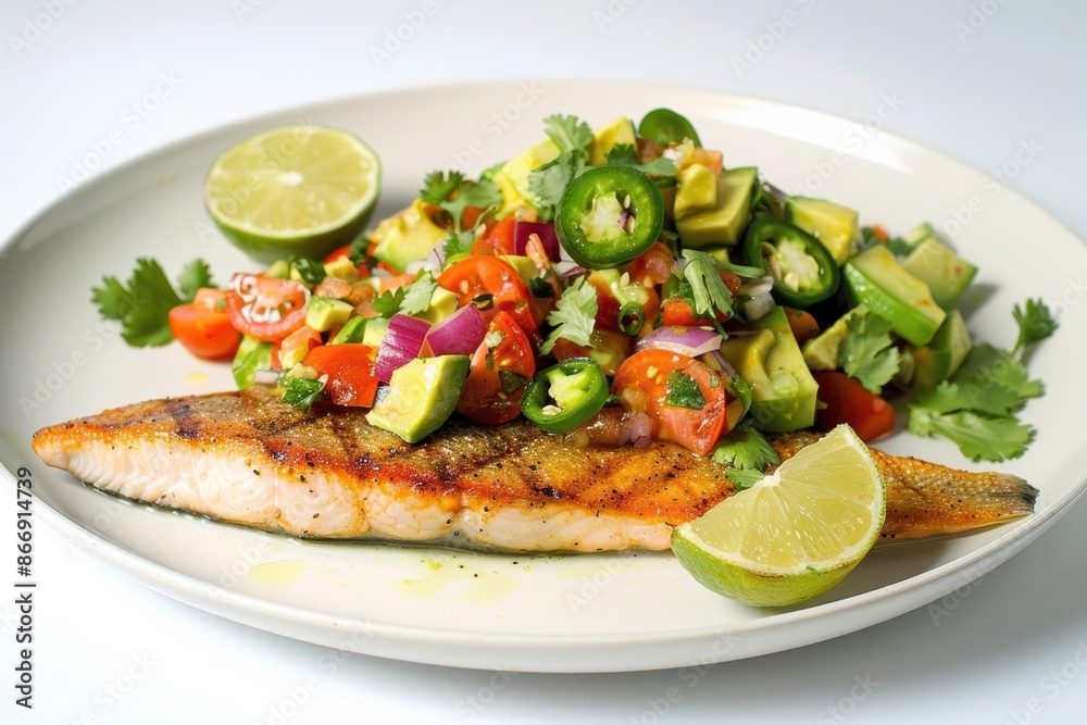 Succulent Cedar Plank Trout with Vibrant Avocado-Tomato Salsa Succulent Cedar Plank Trout with Vibrant Avocado-Tomato Salsa