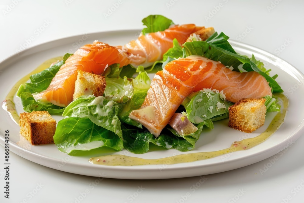 Cedar Smoked Salmon Caesar with Meyer Lemon Drizzle Cedar Smoked Salmon Caesar with Meyer Lemon Drizzle