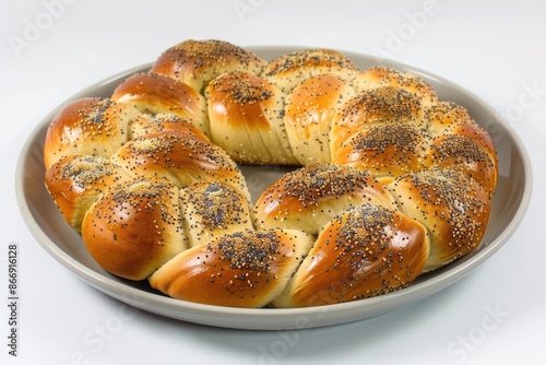 Handcrafted Challah Crown: Golden-brown and Sweet with a Hint of Honey