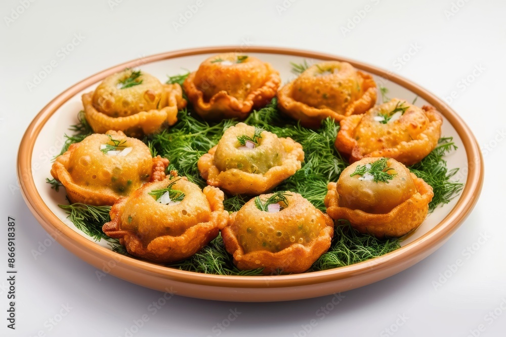 Crispy Chana Dal Fritters with Dill and Onions Crispy Chana Dal Fritters with Dill and Onions