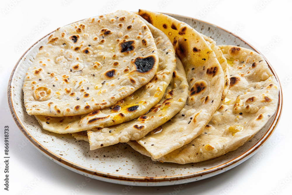 Delicious Chapti Flatbreads Arranged on Plate